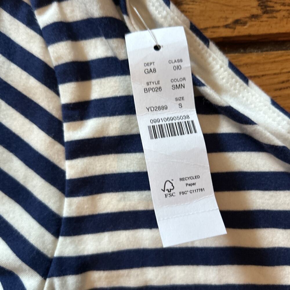 J. Crew NWT FormKnit Striped One-Shoulder Elbow-Sleeve T-shirt Sz S - Picture 5 of 6